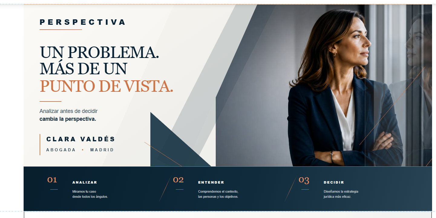 Diseño web para despacho de abogados - Clara Valdés