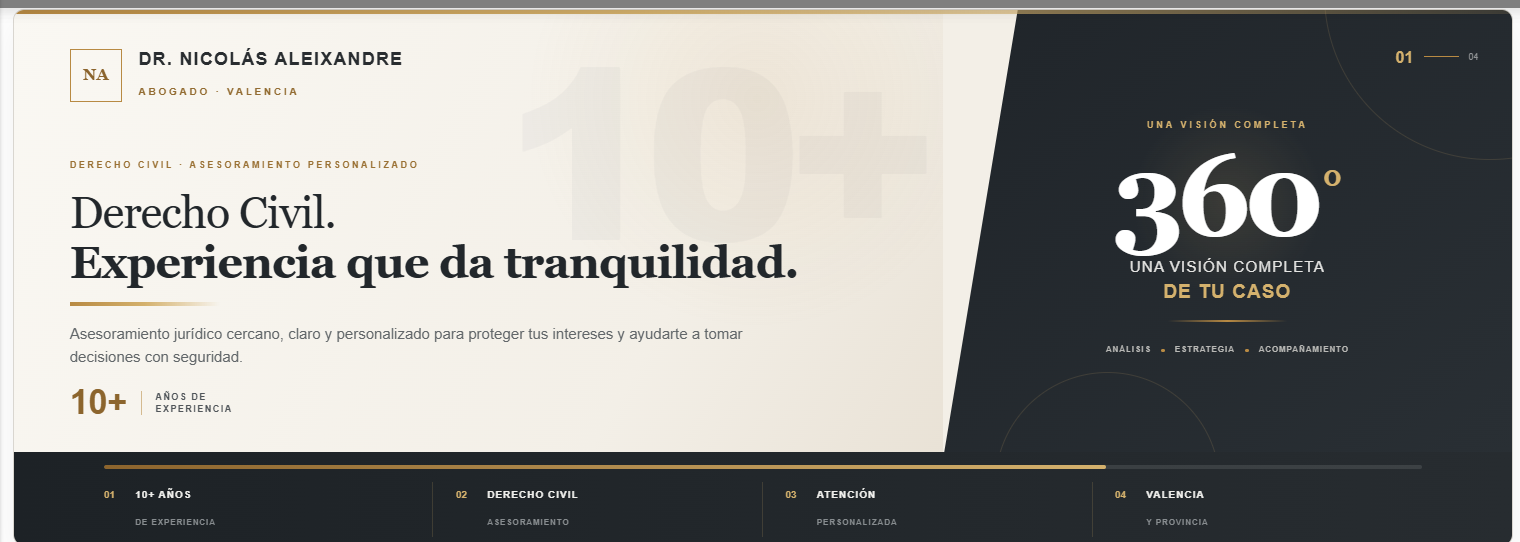 Diseño web Nicolás Aleixandre