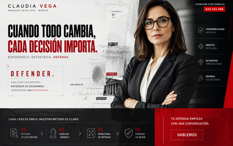 Diseño web Claudia Vega - Derecho Penal