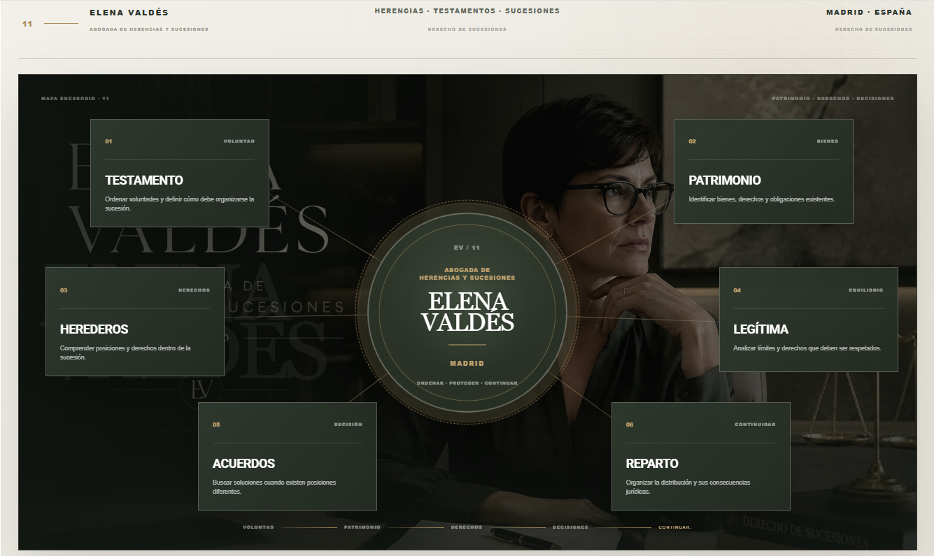 Diseño web Elena Valdés - Herencias y Sucesiones